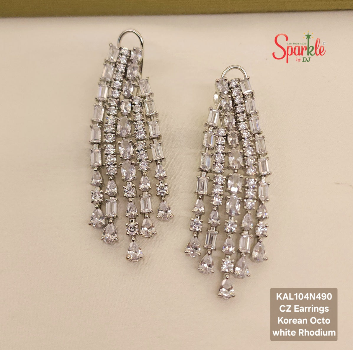 Designer Earrings embellished with Korean Octo - SparklebyDJ