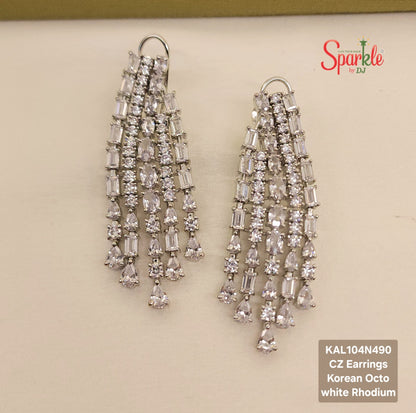 Designer Earrings embellished with Korean Octo - SparklebyDJ