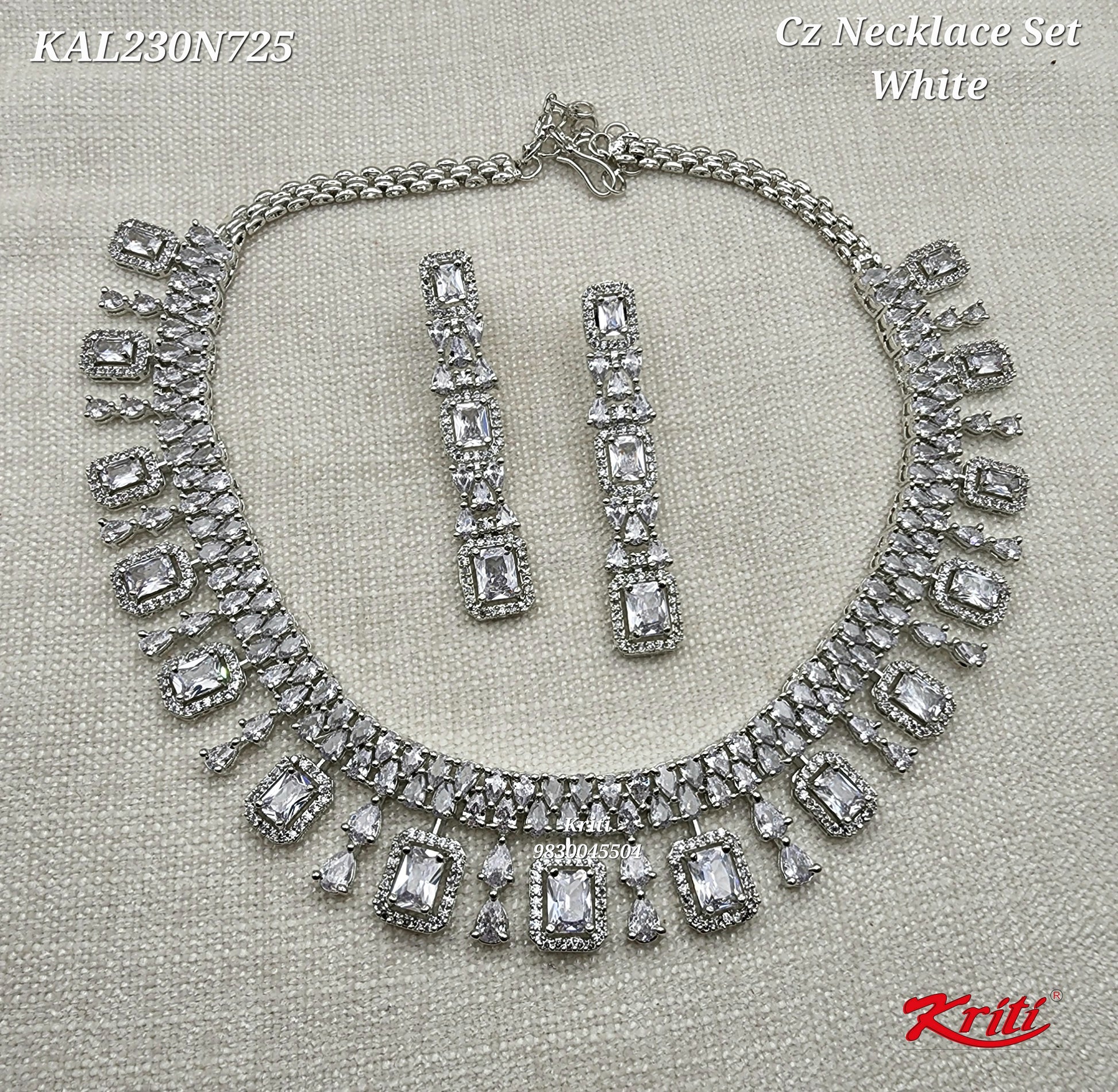 cz bridal jewellery set