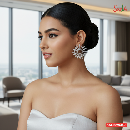 Sun cz earrings - SparklebyDJ