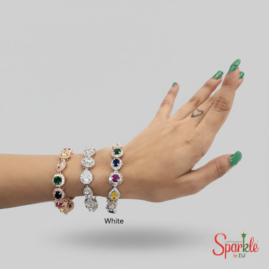Multi shape & Colour Cz Bracelet
