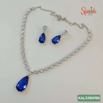 Semi-Precious Green Doublet Necklace Set