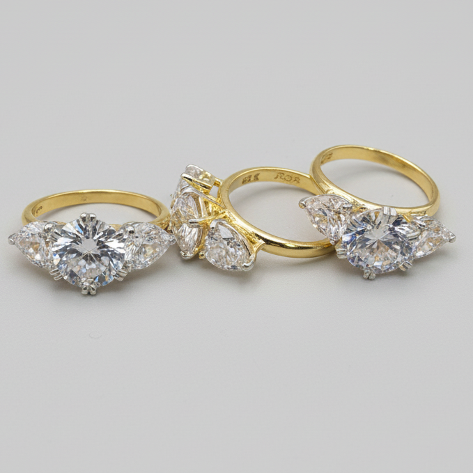 925 Pure Silver Finger Ring (size-13), Hallmarked & certified. Embellished with zirconias from Swarovski