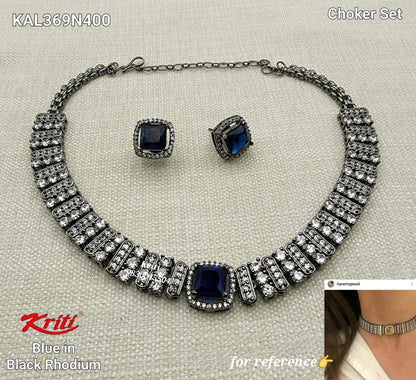 Quirky Cubic Zirconia Choker Set