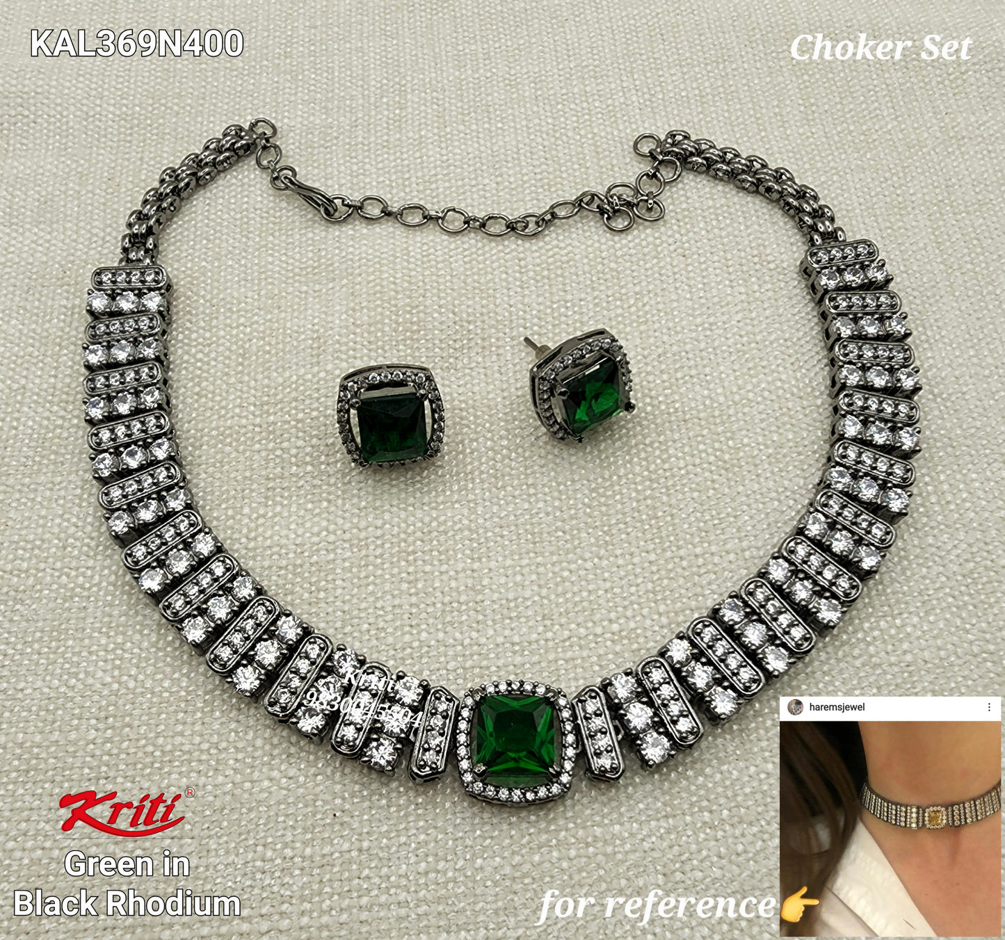 Quirky Cubic Zirconia Choker Set