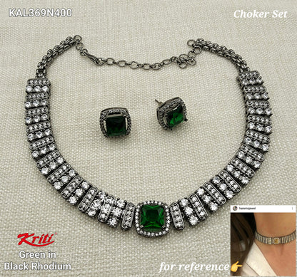 Quirky Cubic Zirconia Choker Set