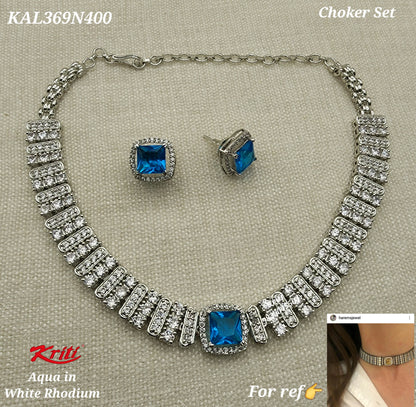 Quirky Cubic Zirconia Choker Set