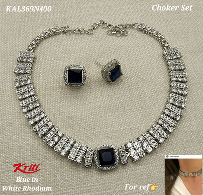 Quirky Cubic Zirconia Choker Set