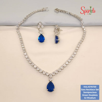 Sara Necklace Set I Semiprecious colour stones