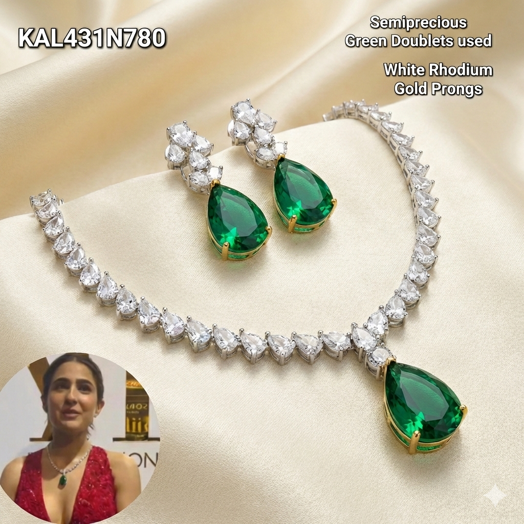 Sara Necklace Set I Semiprecious colour stones