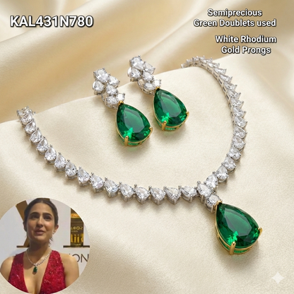 Sara Necklace Set I Semiprecious colour stones