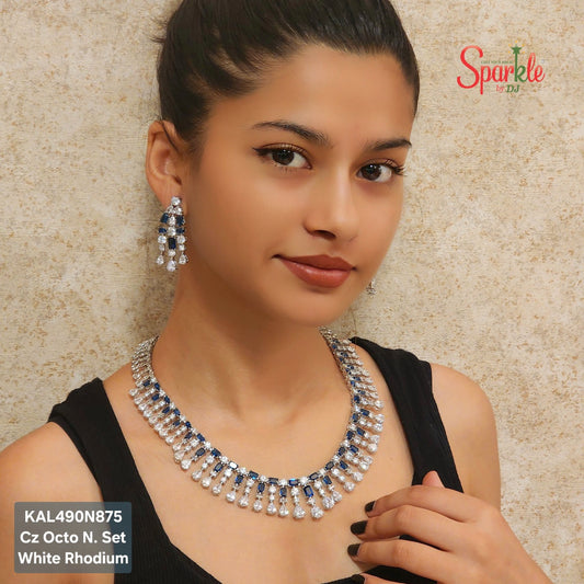 CZ Octo Necklace Set