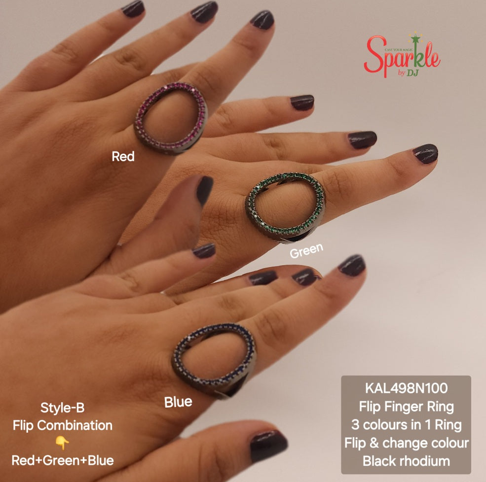 Flip Finger Ring | 3 Colours in 1 Ring