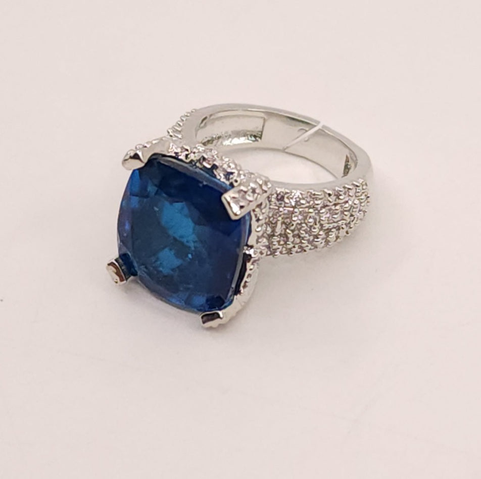 Cushion Cut semiprecious stone ring