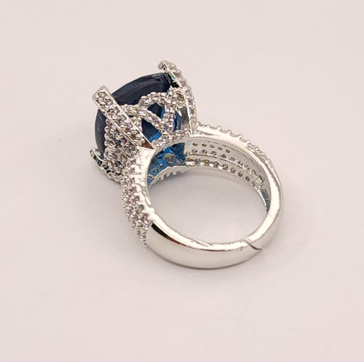 Cushion Cut semiprecious stone ring