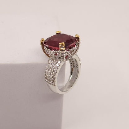 Cushion Cut semiprecious stone ring