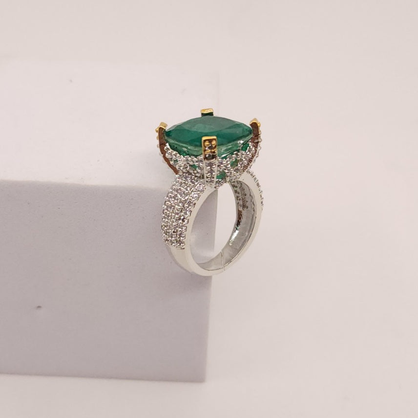 Cushion Cut semiprecious stone ring