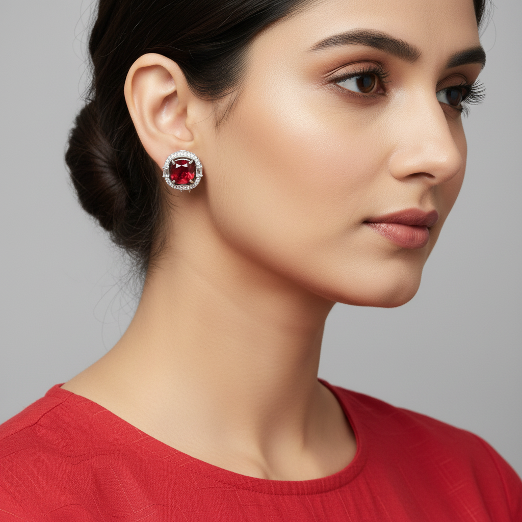 Small Austrian Crystal studs with Mina