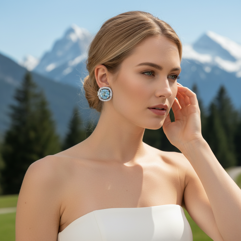 Small Austrian Crystal studs with Mina