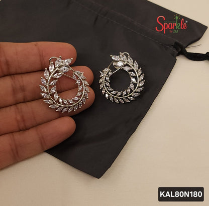 C Shape Cz Earrings (Titanic Fame)