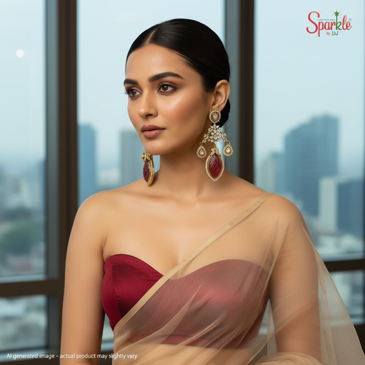 The eye-drop kundan earrings