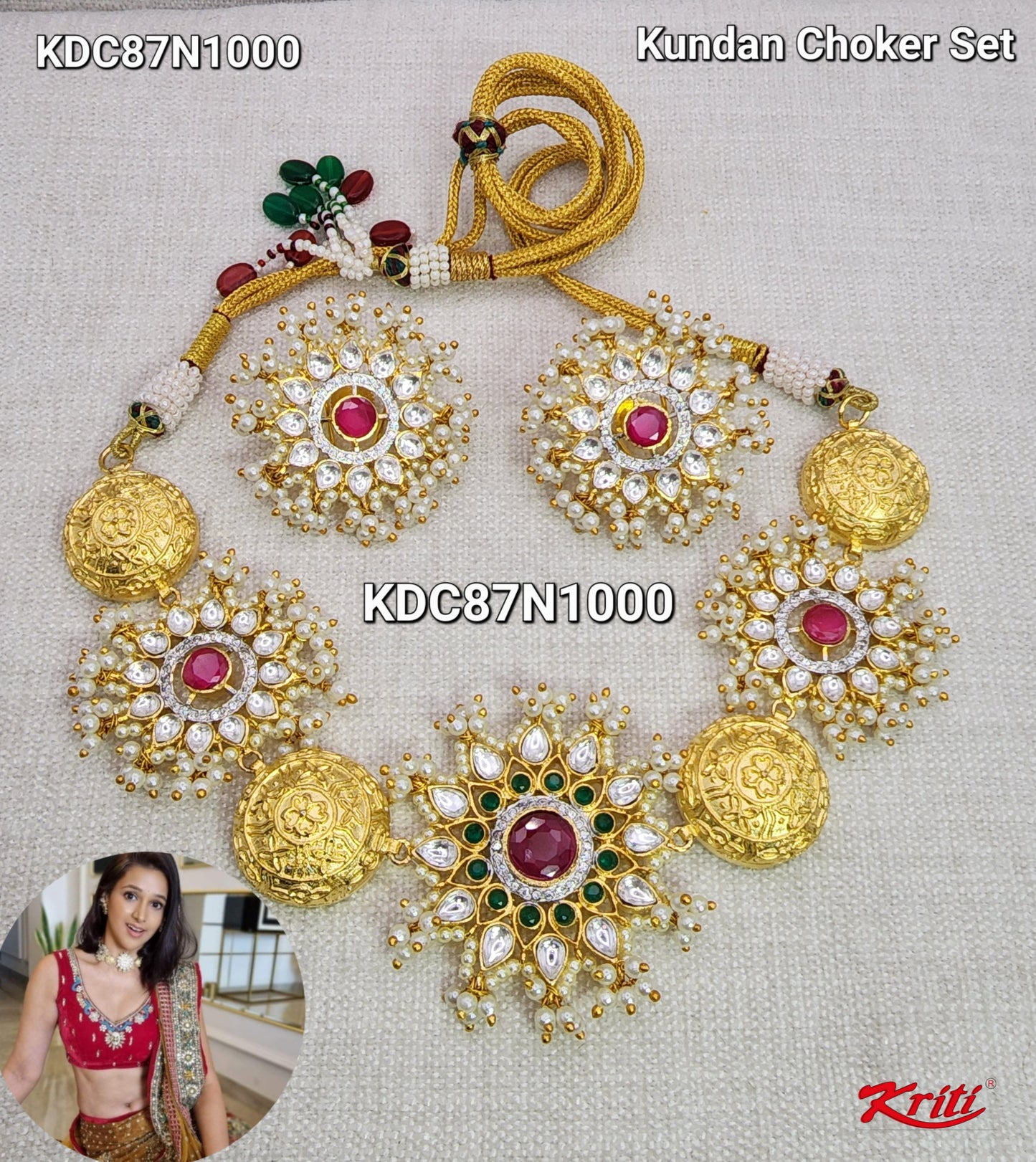 kundan choker necklace set