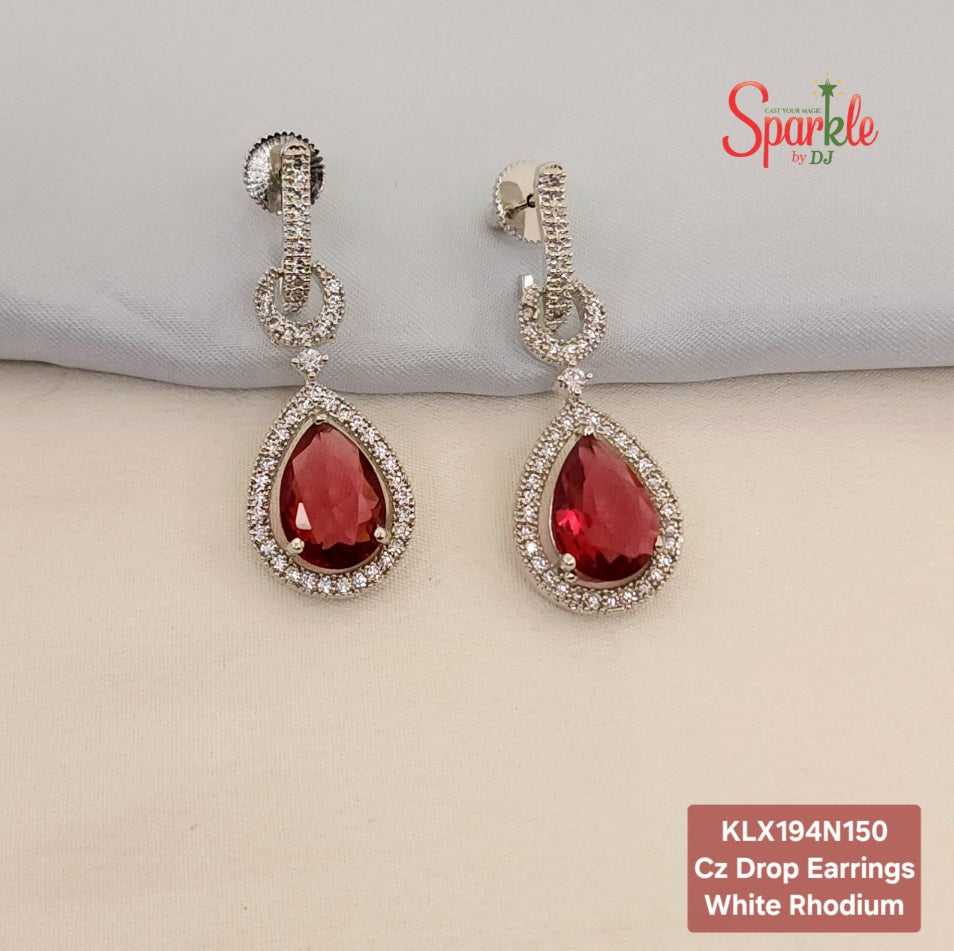CZ Drop Earrings