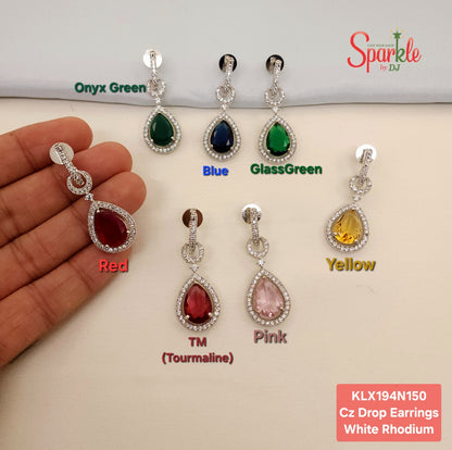CZ Drop Earrings