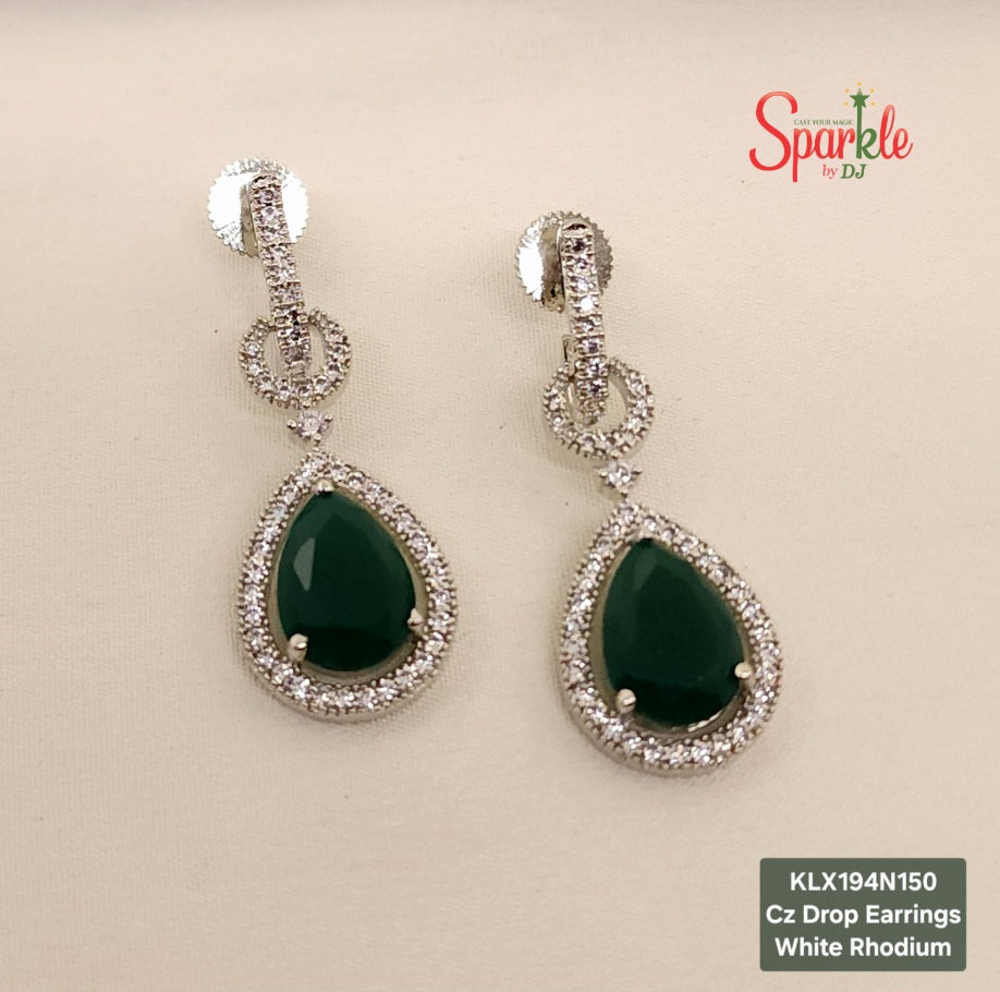 CZ Drop Earrings