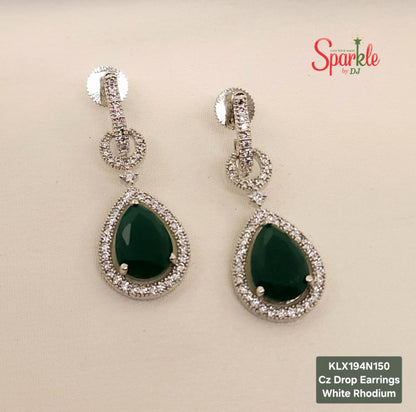 CZ Drop Earrings