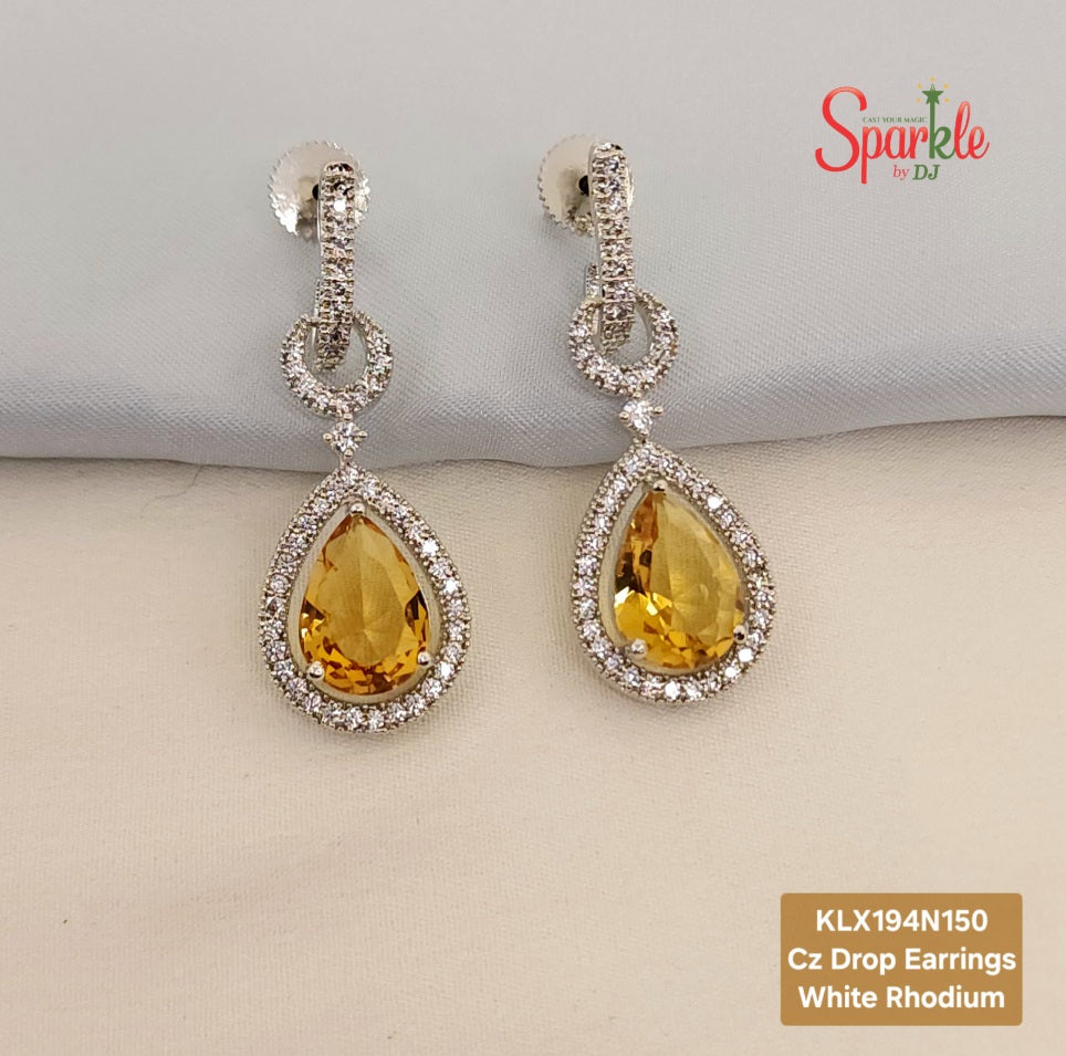 CZ Drop Earrings