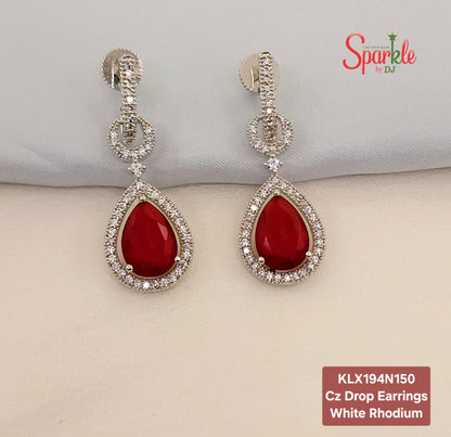 CZ Drop Earrings