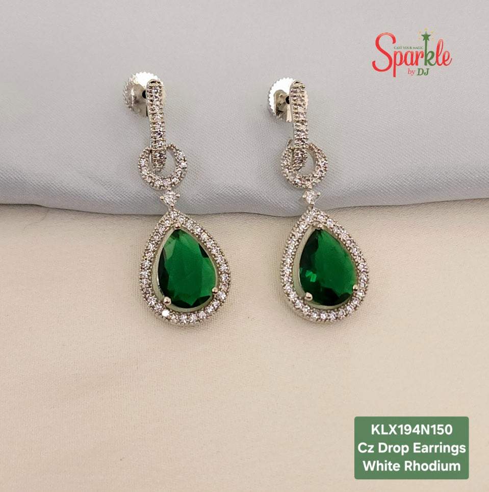CZ Drop Earrings