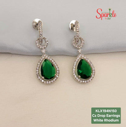 CZ Drop Earrings