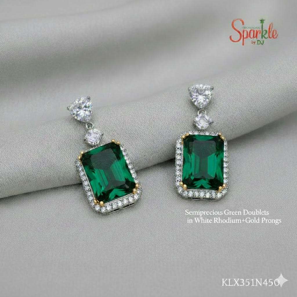Semi-Precious Octo Doublet Statement Earrings