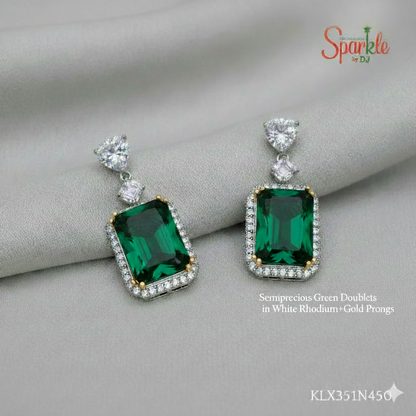 Semi-Precious Octo Doublet Statement Earrings