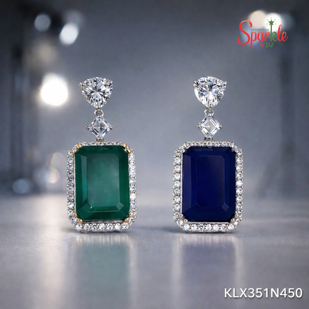 Semi-Precious Octo Doublet Statement Earrings