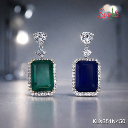 Semi-Precious Octo Doublet Statement Earrings