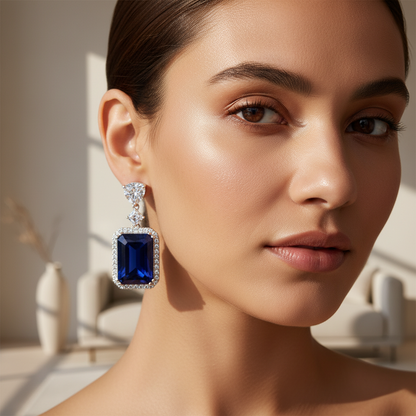 Semi-Precious Octo Doublet Statement Earrings