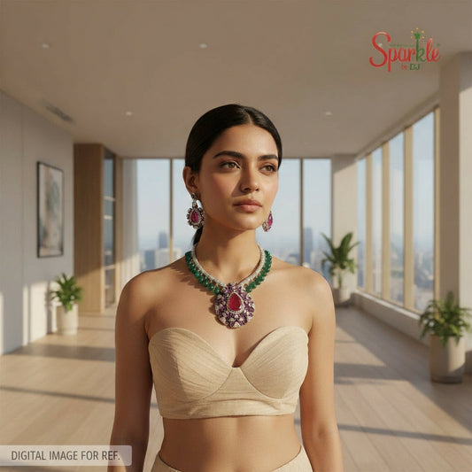 Malaika semiprecious Necklace Set - SparklebyDJ