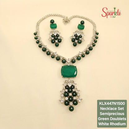 The Priyanka BVL necklace set with semiprecious colour stones