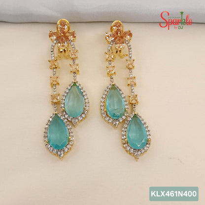 Double Pear Semi-Precious Doublet Earrings