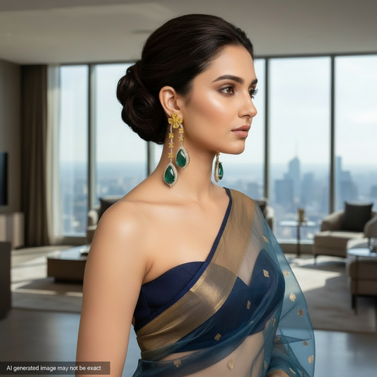 Double Pear Semi-Precious Doublet Earrings