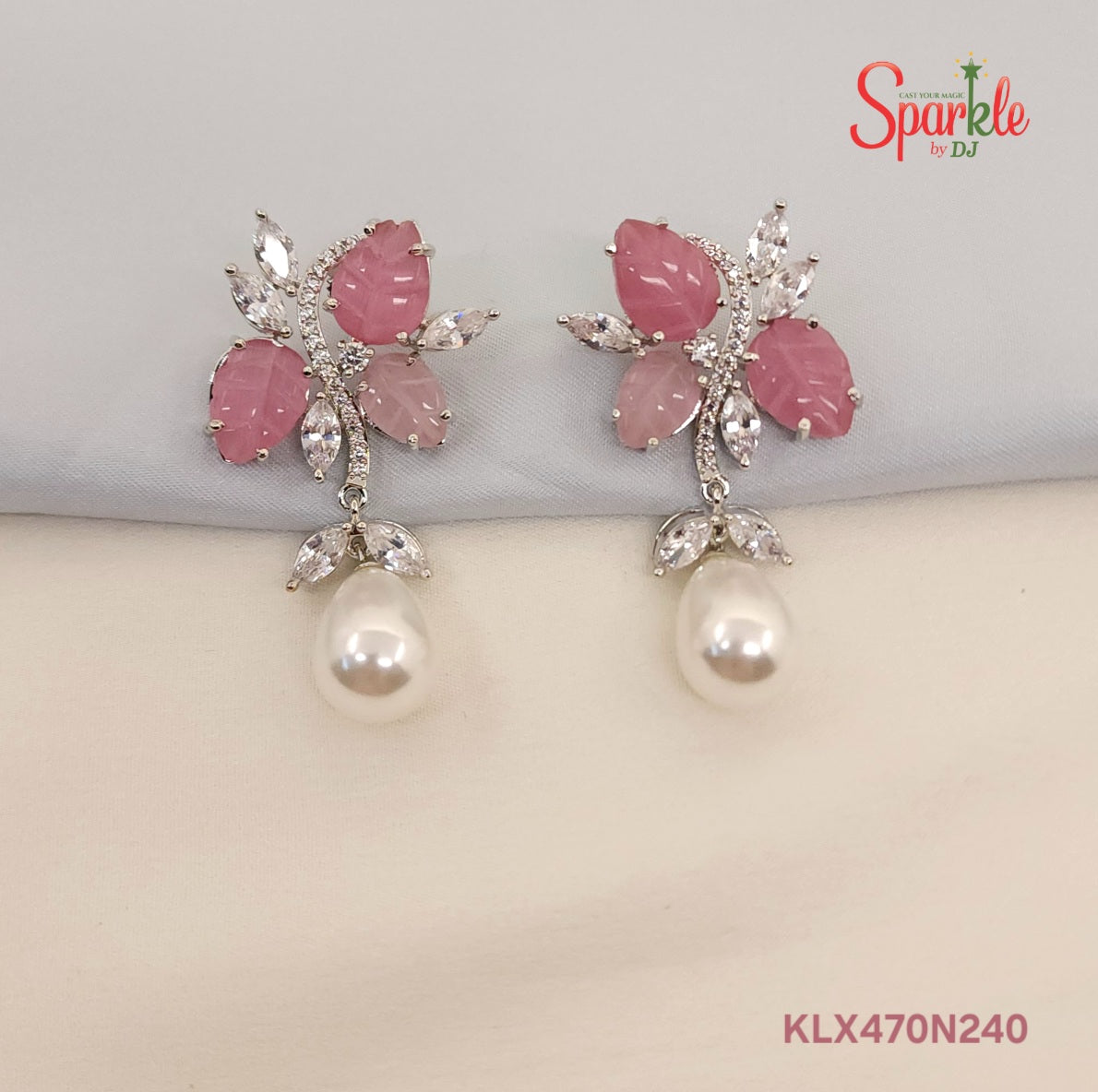 Triple Leaf Drop Earrings for Women – Elegant Designer Party Wear Jewellery
