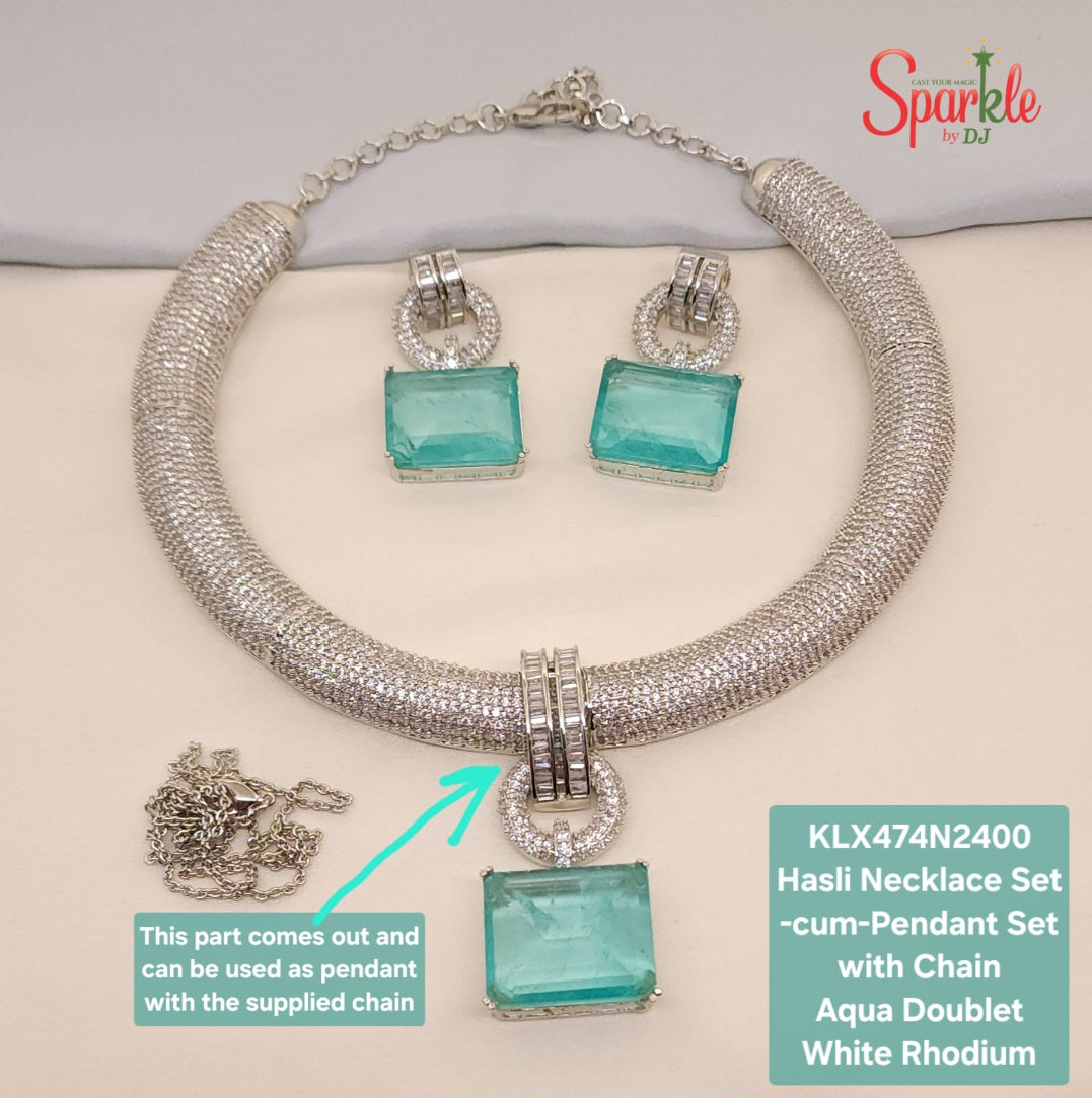 Hasli Necklace Set-cum-Pendant Set (Dual Use)