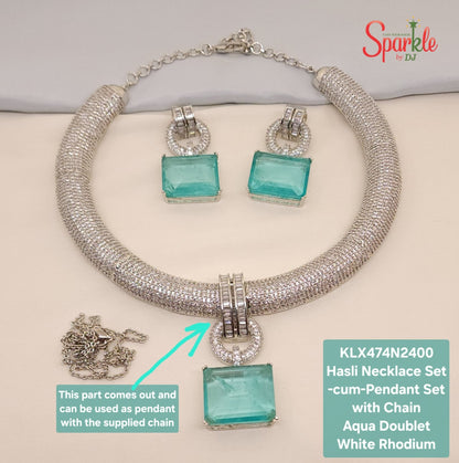 Hasli Necklace Set-cum-Pendant Set (Dual Use)