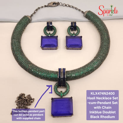 Hasli Necklace Set-cum-Pendant Set (Dual Use)