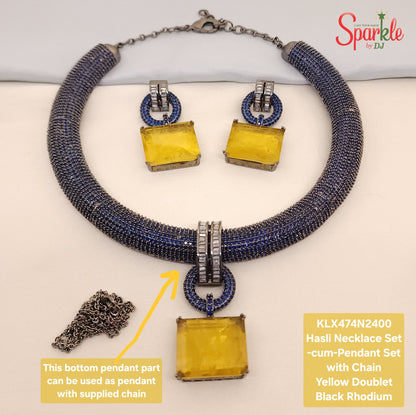 Hasli Necklace Set-cum-Pendant Set (Dual Use)