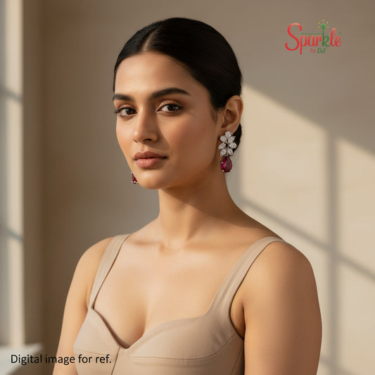 Pear & Marquis Cz earrings with pear drops - SparklebyDJ