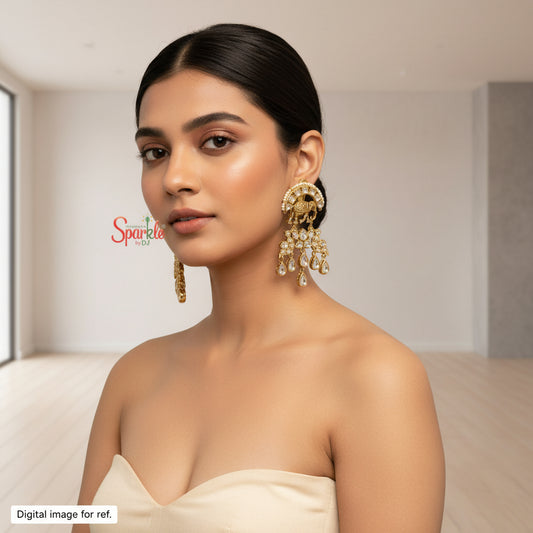 Rajwada Elephant kundan earrings - SparklebyDJ